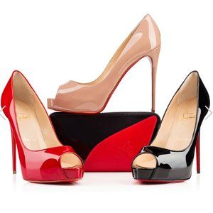 SALE Christian Louboutin Very Privé Peep-Toe Pumps 10B/40EU